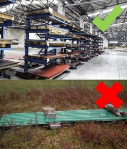 depozitare tigla metalica