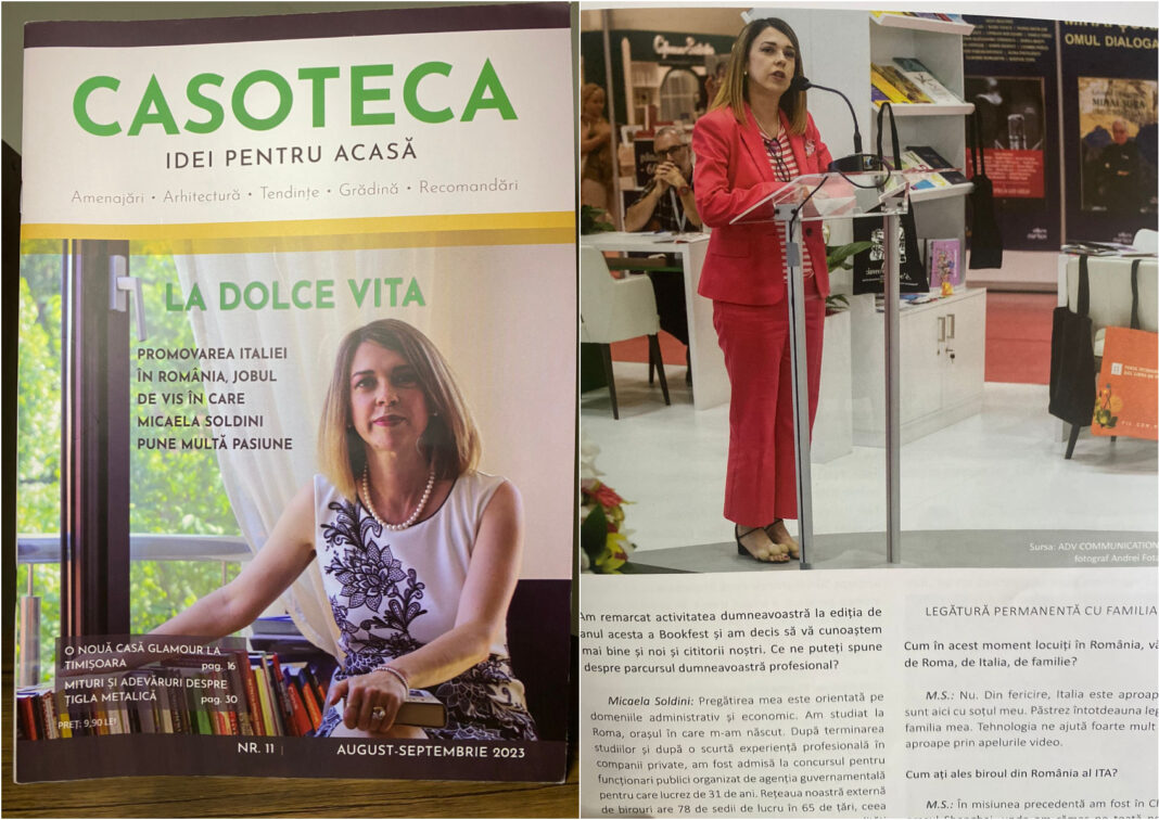 Numărul 11 Revista Casoteca. Interviu cu Micaela Soldini, promotoarea Italiei în România. Trendurile în materie de amenajări în 2023