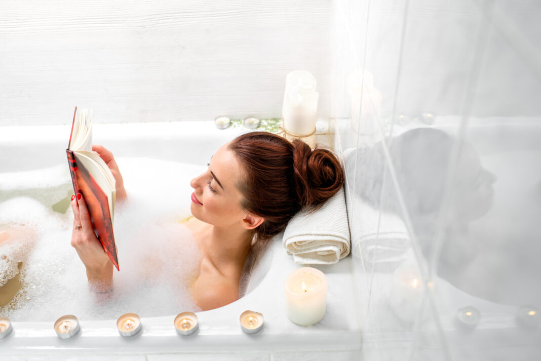 Woman bathing