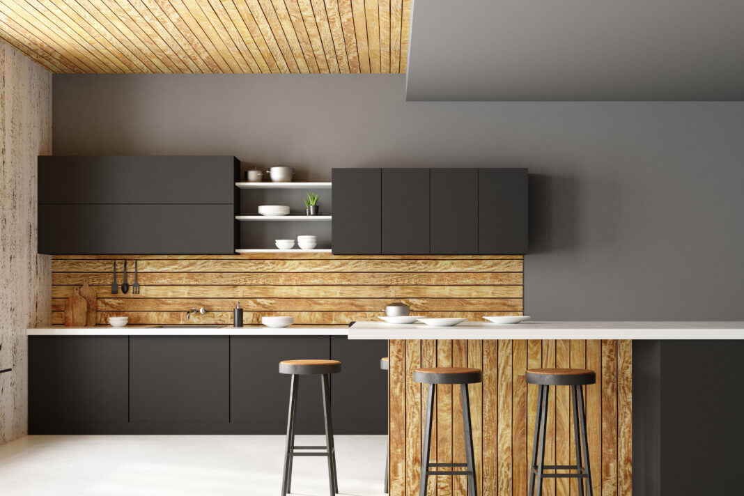 Clean kitchen with copyspace